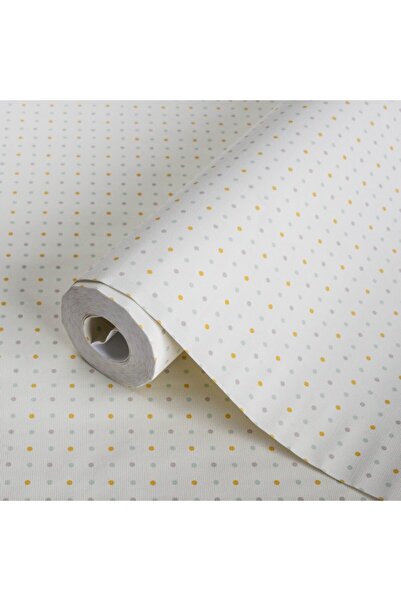 Adawall 8940 Serıe | Renkli Noktalı Duvar Kağıdı (8940-1Açık Beyaz)