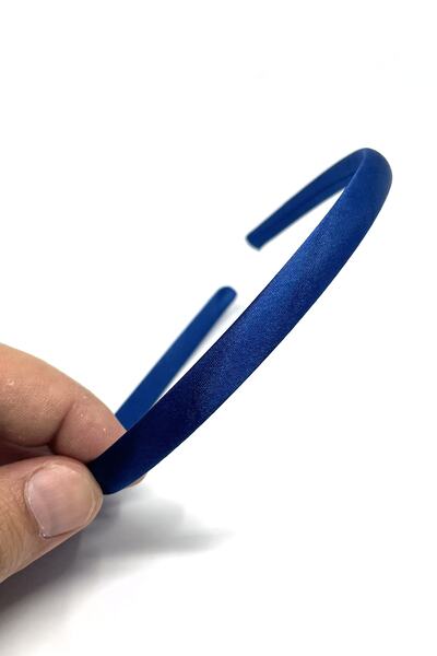 Tahtakaledeyim Satin Embroidered Plastic Crown Sax Blue 1 cm Wide 1 Piece