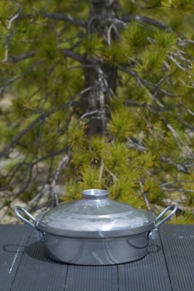 Znl Home وعاء أرز من الألومنيوم مقاس 25 سم خفيف الوزن للنزهات والتخييم