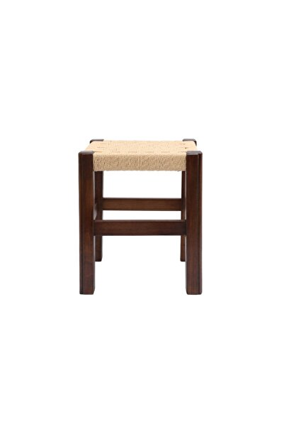 Oktay Ahşap Tabure Hasır El Örmesi 35 Cm Yükseklikte