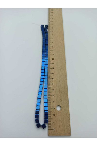 Yüksel Boncuk 6 mm Cube Hematite Array Φυσική Πέτρα