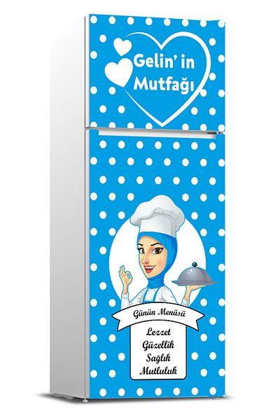 Tilki Dünyası Refrigerator Door Covering Sticker 0302