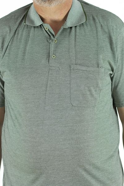 Lion Men's Green Polo Neck Pocket Dad T-Shirt