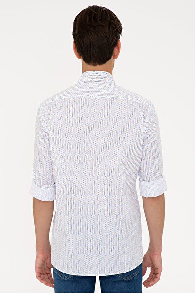 U.S. Polo Assn. Ανδρικό λευκό πουκάμισο