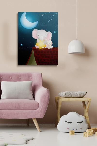 KanvasSepeti Dekorativna S Sa apstraktnim dezenom figura na platnu u okviru z...