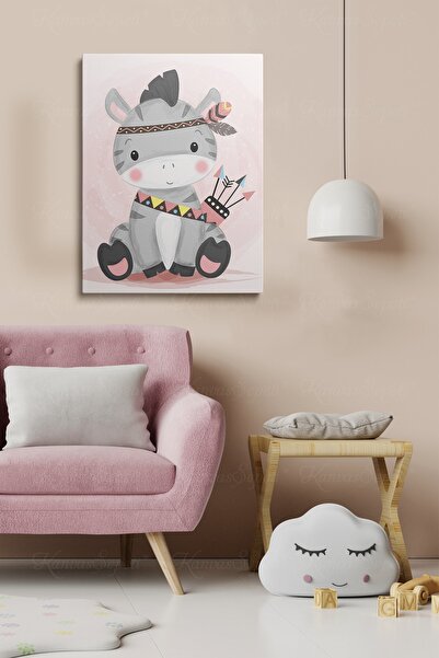 KanvasSepeti Dekorativna slika u okviru od platna sa Sa apstraktnim dezenom f...