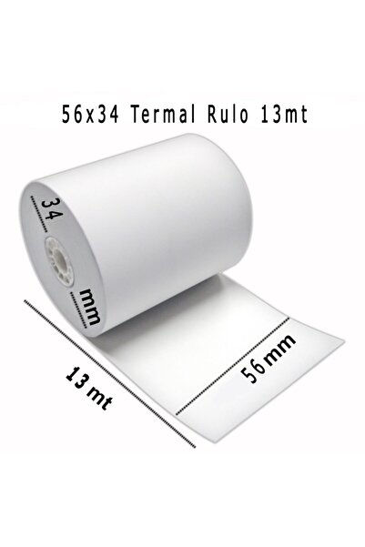 RuloMerkezi 56x13 Metre Yazar Kasa Pos Rulosu 10'lu Paket