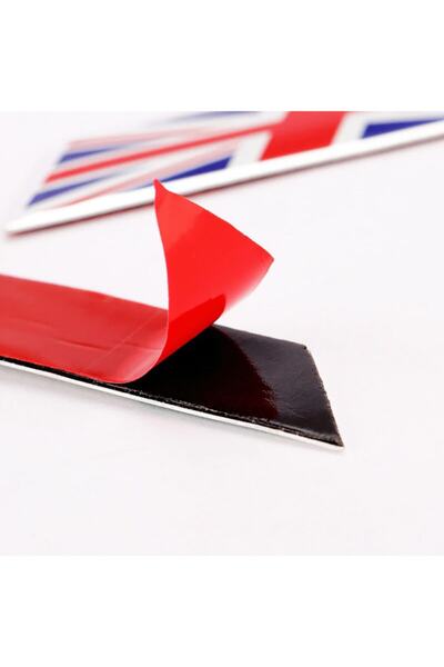 Knmaster Ingiltere Bayrağı Çubuk Tasarımlı Alüminyum Sticker Etiket