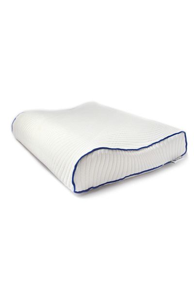 rahatsan Stripe Blue Orthopedic Visco Pillow with Neck Support