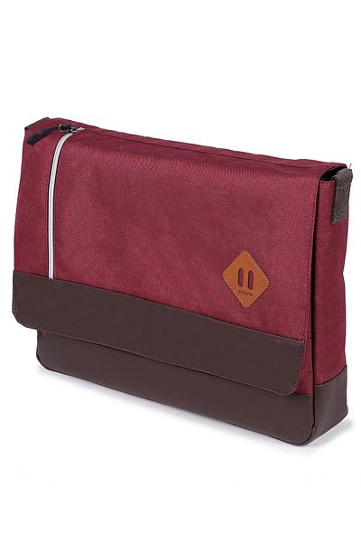 Strong Bag Unisex Claret Red Messenger Bag with Laptop Compartment and Shoulder Strap