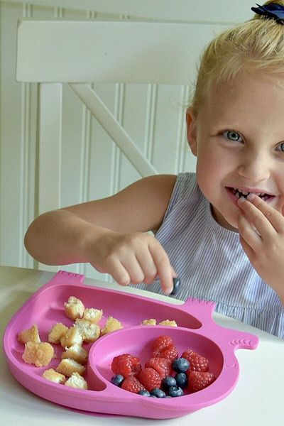 Buffer Patterned Elephant Model Food and Food Bowl for Baby and Child - Compartmented Plate