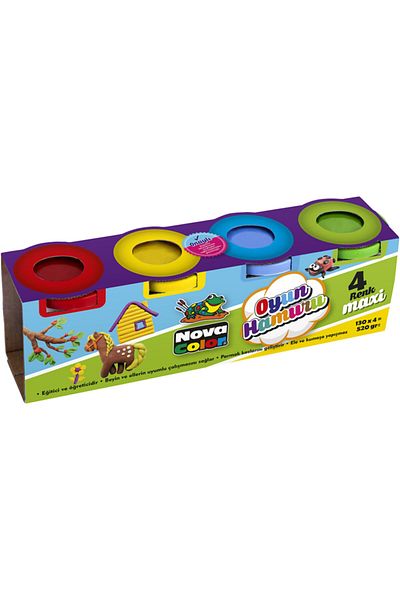 Nova Play Dough Maxi 4 Pcs 520 Gr Nc-4105