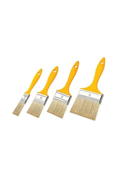 AKSUFEZ 4-Piece Cut-Off Plastic Wall Paint Brush Set Luxury