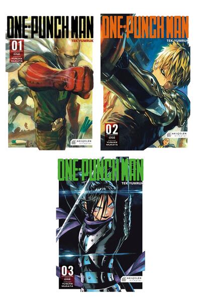 Akıl Çelen Kitaplar One Punch Man 3 Cilt Manga Seti (cilt 1-2-3)