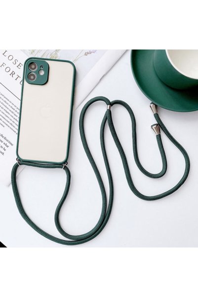 Ally Mobile Ally iPhone 11 Pro Max 6.7 Protective Silicone Case with Strap Green