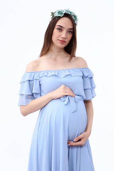 ADASTYLE Rochie din sifon albastru baby