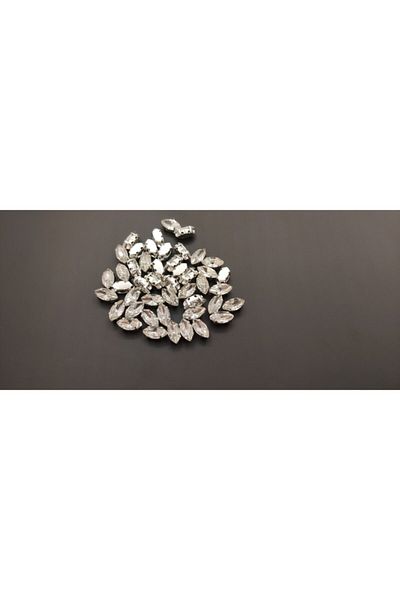 yiğit aksesuar 5x10 (1cm) Θήκη Παράκαμπτος Γυάλινη Πέτρα 20 Τεμάχια