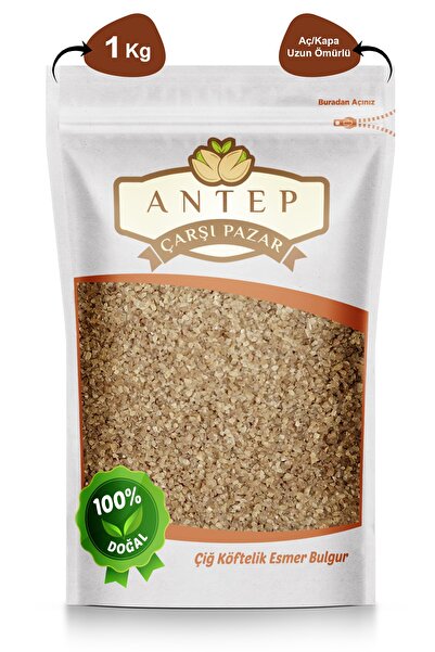 Antep Çarşı Pazar Çiğ Köftelik Bulgur Esmer Ince Taş Değirmen | 1 Kg