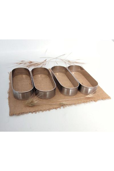 Nar kalıp Narkalıp Sandwich Bread Baking Mold 4 Pieces Length 17 cm Width 6cm Depth 2.5cm