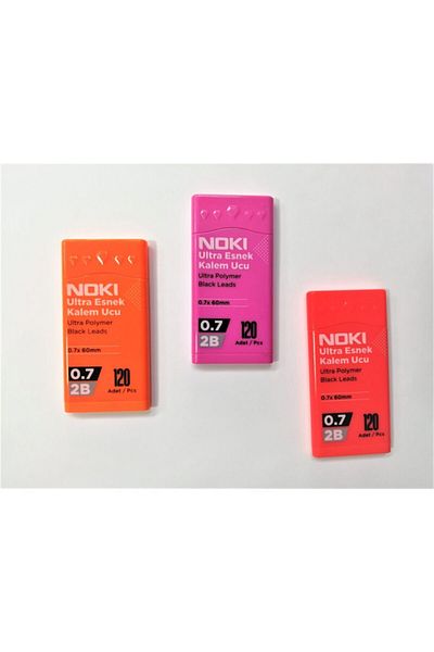 Noki طرف القلم (الحد الأدنى) أنبوب 0.7 مم 120 - 3 أنابيب (ألوان خاصة للفتيات)