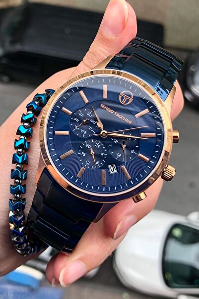 Sergio Tacchini Full Çelik Lacivert Erkek Kol Saati