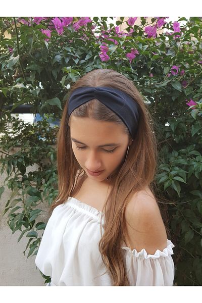 swan butik Bandana Hair Band Μαύρο Χρώμα Standard