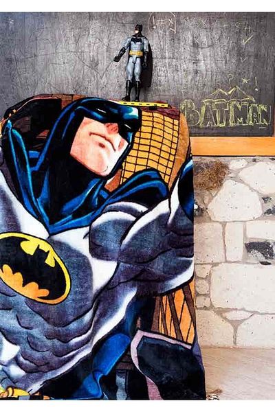 Özdilek Licensed Single Children's Blanket-Batman Yellow