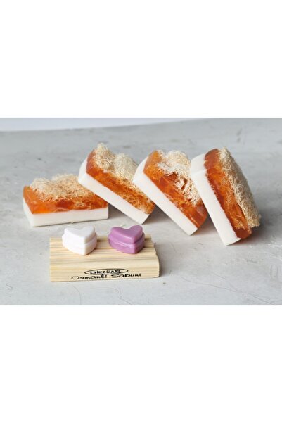 aktürk osmanli sabuni صابون مصنوع يدوياً من ألياف اليقطين مع حليب الحمار والعسل 4 قطع