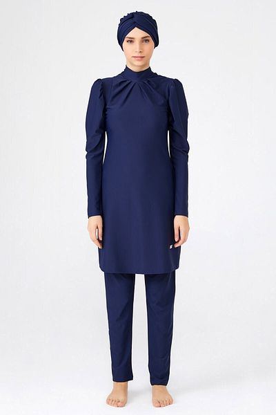 Adasea 4252 Lycra Dark Navy Blue Hijab Swimsuit