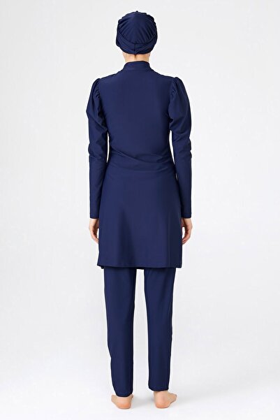 Adasea 4252 Likralı Koyu Lacivert Tesettür Mayo