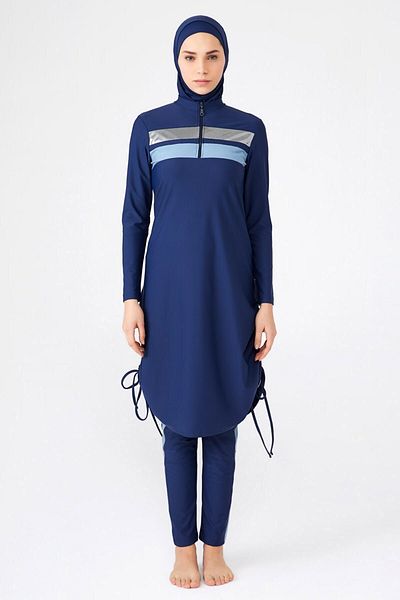 Adasea 4251 Lycra Dark Navy Model Hijab Swimsuit