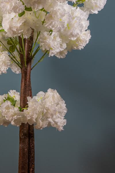 YAPAY ÇİÇEKÇİNİZ 120 Cm Lux Beyaz Bahardalı Ağacı