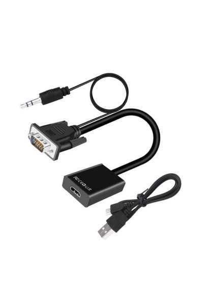 Temiz Pazar Vga Hdmi Çevirici Dönüştürücü Kablo Ses Destekli Vga To Hdmi