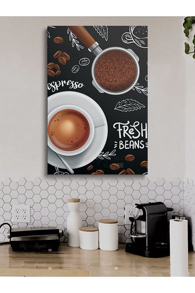 KanvasSepeti Abstract Trend Decorativ Canvas Canvas Tablo pentru Cafenele Bufetă de Cafea