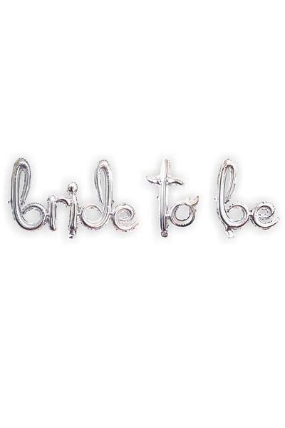 Patladı Gitti Bride To Be Hand Written Silver Foil Balloon