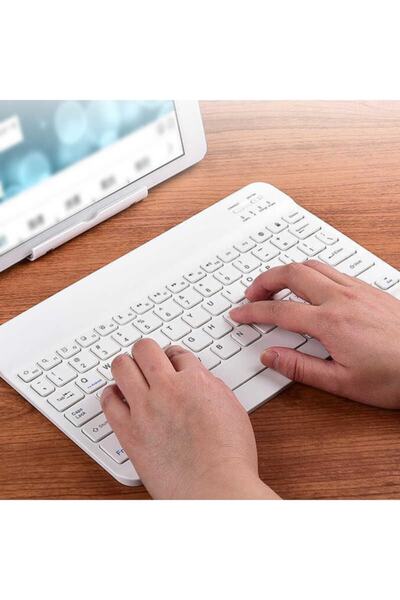 Universal Samsung Galaxy Tab A Sm-t290 8" Uyumlu Bleutooth Tablet Klavyesi Mini Slim Şarjlı Kablosuz Klavye