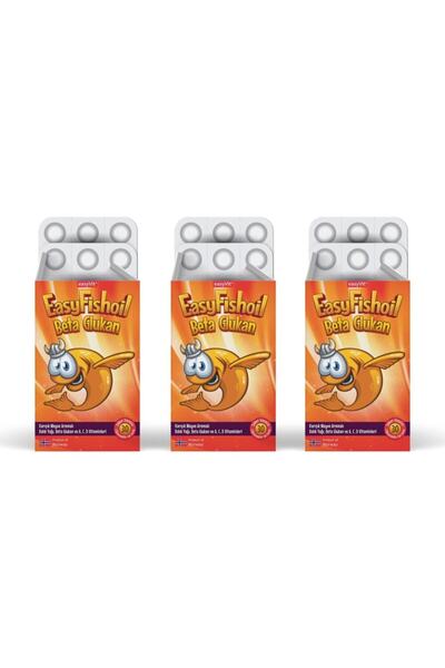 Easy Fishoil Easyvi?tEasyfishoilBetaGlucan- Chewable 30 Gel Tablets, Pack of 3