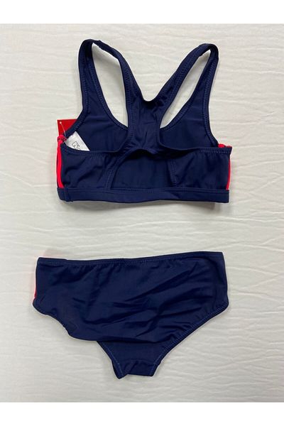 Kom Σετ μπικίνι για κορίτσια με ρίγες Navy Blue