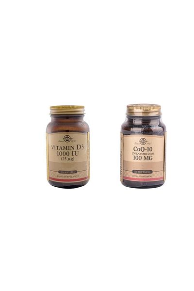 Solgar Vitamin D3 1000 Iu 100 Tablet Coenzyme Q-10 100 Mg 60 Softgel