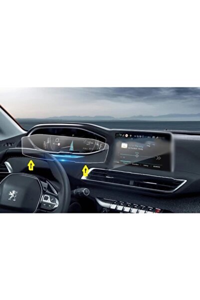 OLED GARAJ Peugeot Yeni 2008 İçin Uyumlu  İcockpit 3D Gösterge Temperli Nano ...