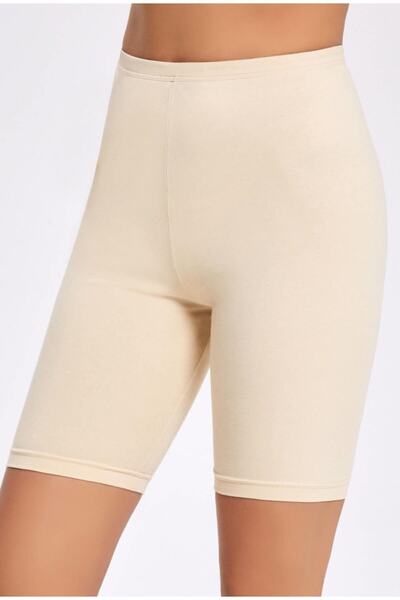 Q-EN Colanți de damă cu piele de bambus deasupra genunchiului, mărimi mari