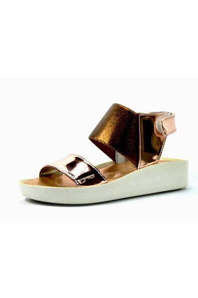 Bayrak 5007 Bronze Stretch Velcro Rochie de seară Sandale de zi cu zi pentru fete