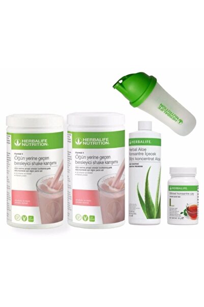 Herbalife Set 2 Adet Ahududu Shake 1 Ad. Aloevera 1 Ad. Klasik Çay 50 gr Ve S...