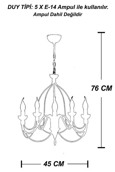 VENON Lighting Calista 5-Piece Case Black Copper Patine Chandelier Limited Edition Product