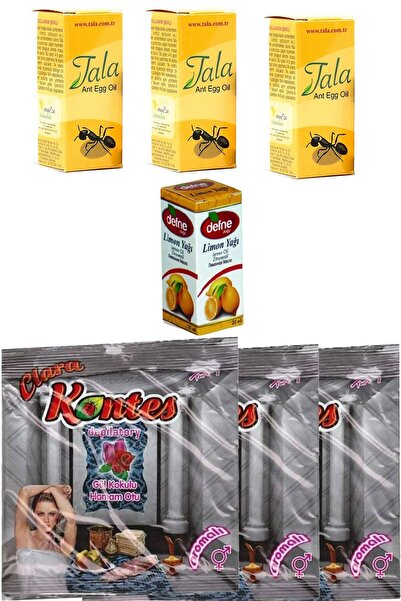 Kontes Aktarfan Unisex Vücut Bakım Seti 3 Adet Karınca Yumurta Yağı 3 Adet Ha...