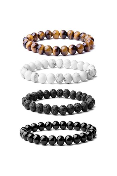 Diamond Life Belted 4 Natural Stone Bracelet Set