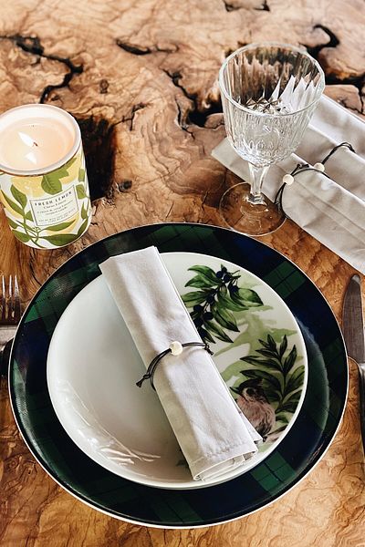 Emtory Home 6-Piece Gray Cotton Fabric Serving Napkin