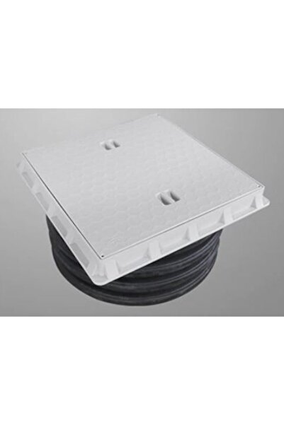 LUX WARES Koruge Boru Uyumlu Plastik Çerçeve Düz Kapak 600mm