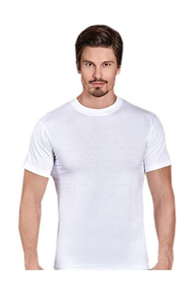 bejamonti Men's Combed Cotton Crew Neck Half Sleeve 6 Pack Undershirt