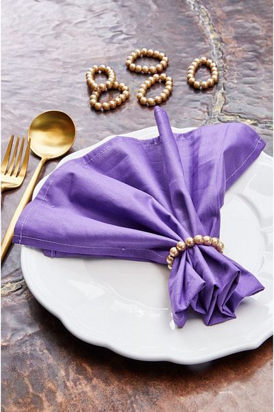 Emtory Home Pachet de 6 șervețele de prezentare pentru serviciu din țesătură de bumbac violet